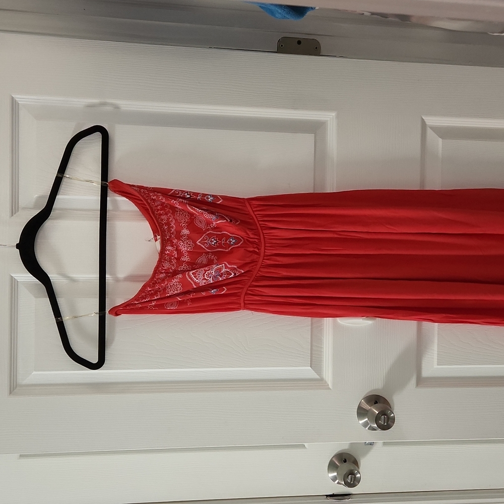 Strapless long summer dress